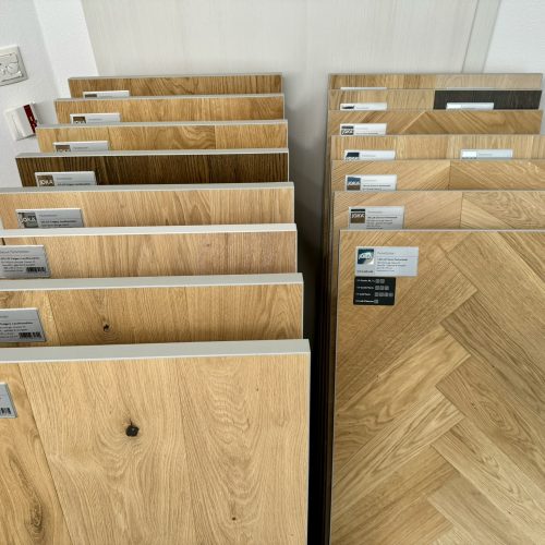 3-Schicht und 2 Schicht Parkett in verschiedenen Verlegemustern